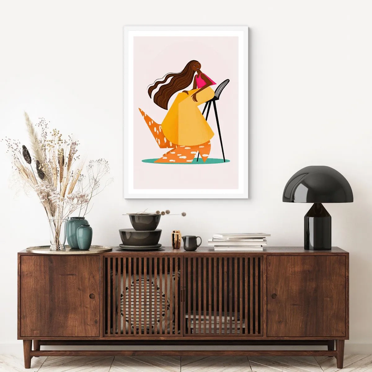 Poster in einem weißen Rahmen - Mode macht auch Spaß - 30x40 cm