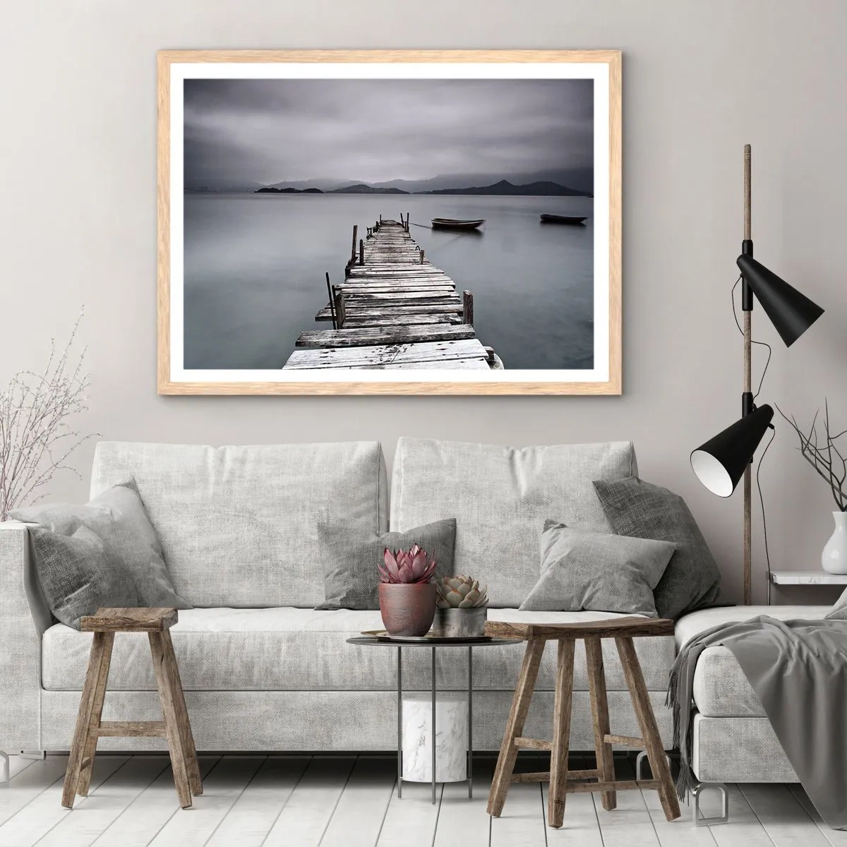 Poster in einem Rahmen aus heller Eiche - Du kannst morgen gehen - 70x50 cm