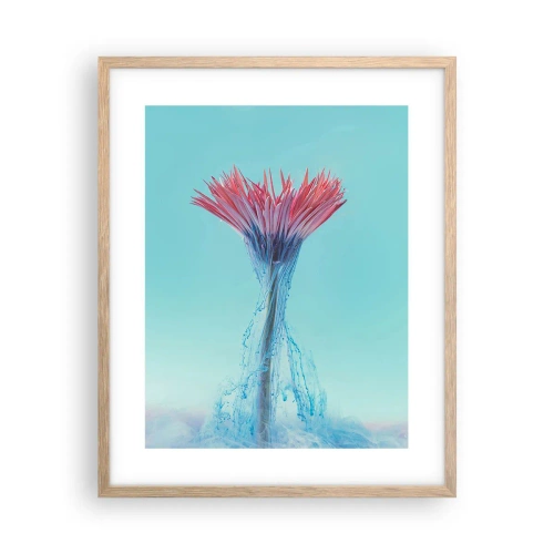 Poster in einem Rahmen aus heller Eiche - In einer belebenden Umarmung - 40x50 cm