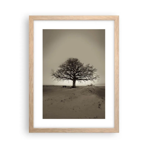 Poster in einem Rahmen aus heller Eiche - Von hier zu Ewigkeit - 30x40 cm
