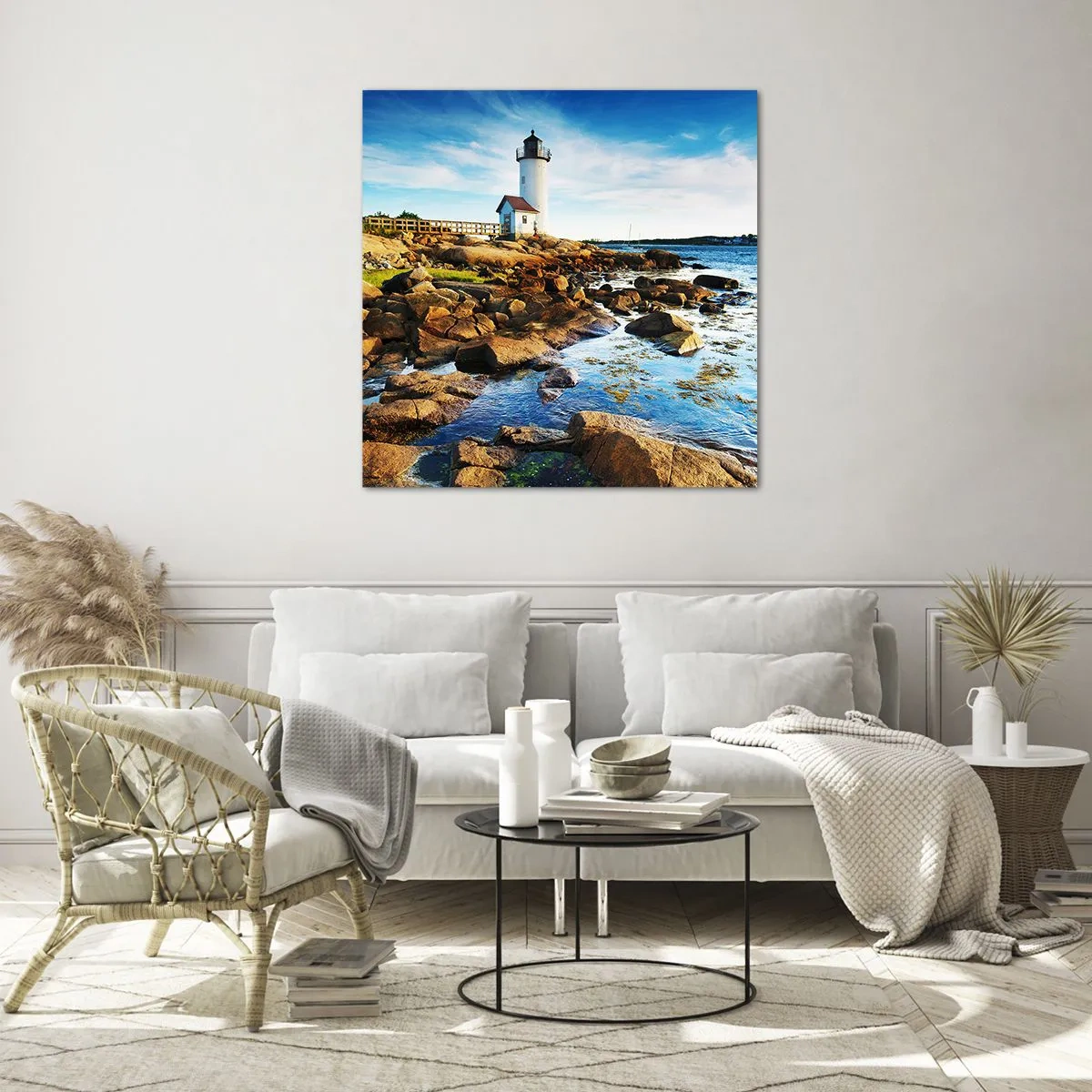 Glasbild - Bild auf glas - Komm glücklich zurück, ich warte - 30x30 cm