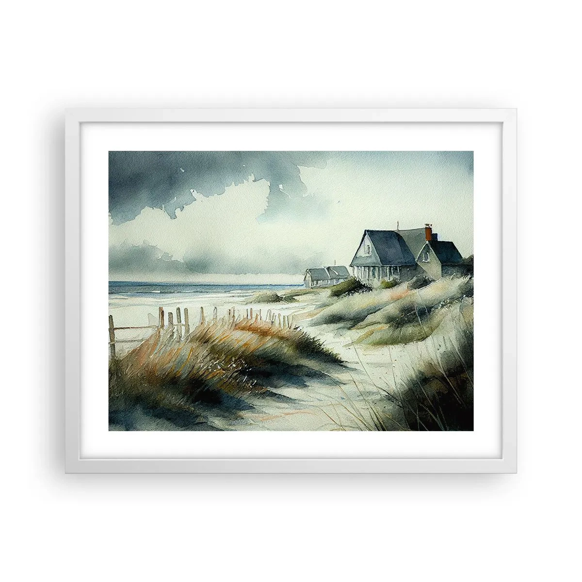 Poster in einem weißen Rahmen - Abseits vom Trubel - 50x40 cm