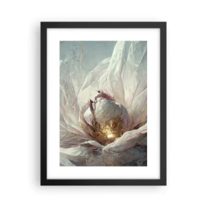 Poster in einem schwarzem Rahmen - Sie blüht alle hundert Jahre einmal - 30x40 cm