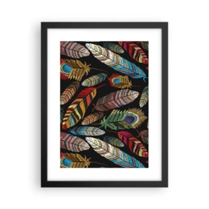 Poster in einem schwarzem Rahmen - Der Vogelkarneval - 30x40 cm