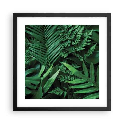 Poster in einem schwarzem Rahmen - Eingebettet ins Grüne - 40x40 cm