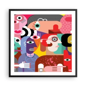 Poster in einem schwarzem Rahmen - Wir sind von Herrn Picasso - 60x60 cm