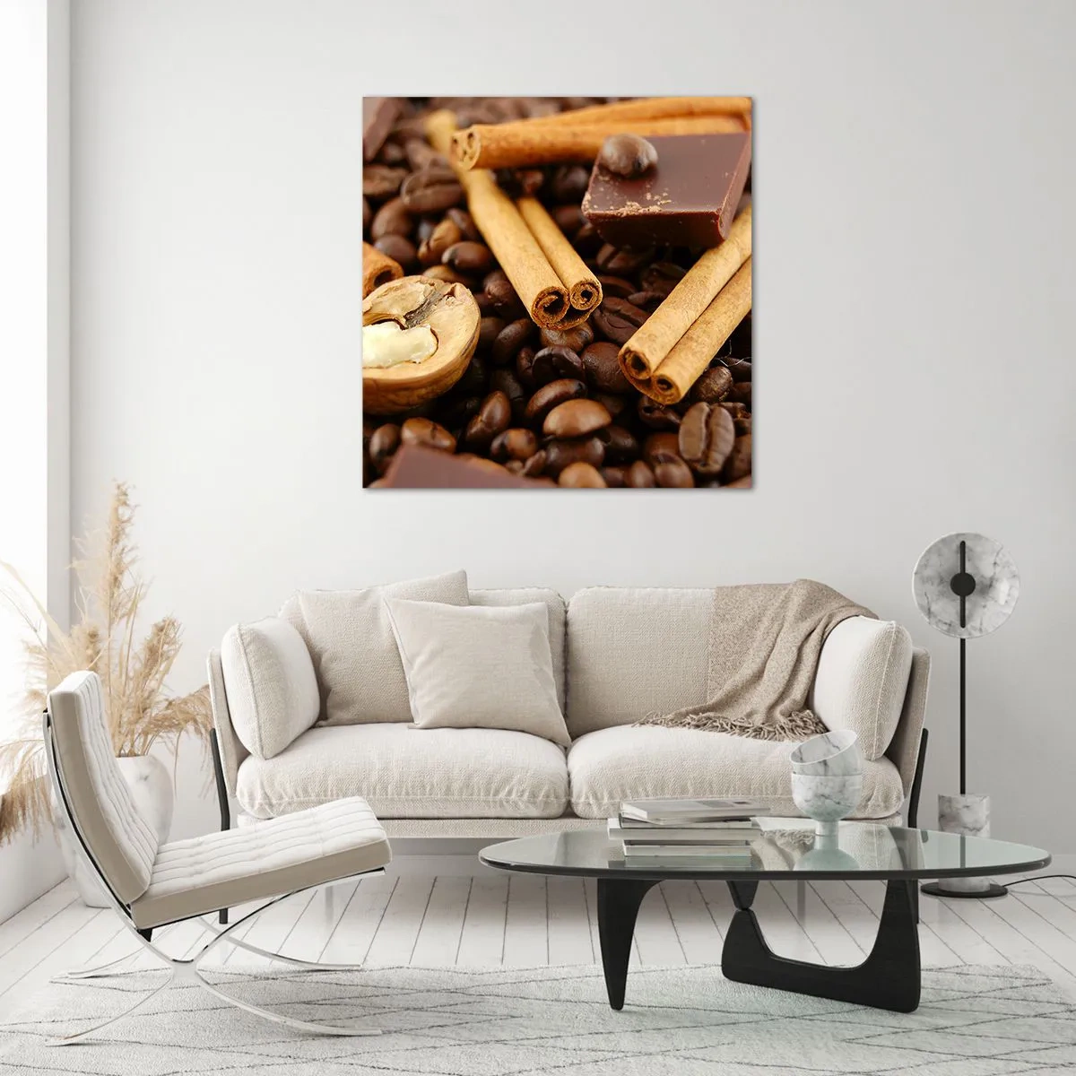 Glasbild - Bild auf glas - Konzert der Aromen - 50x50 cm