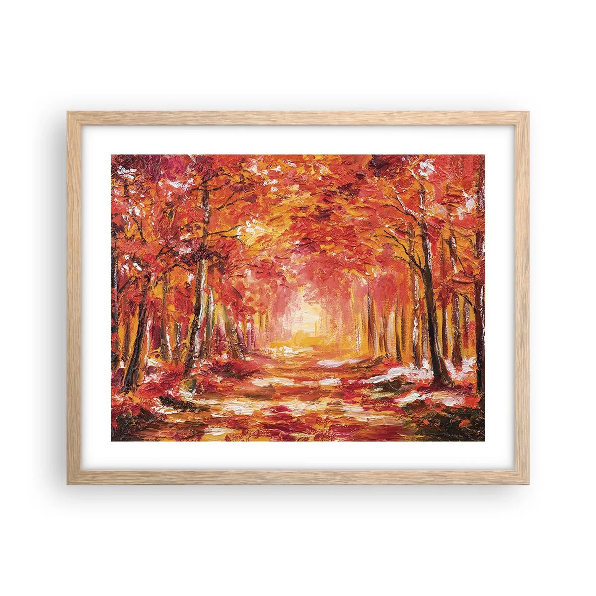 Poster in einem Rahmen aus heller Eiche - Kupferwald - 50x40 cm