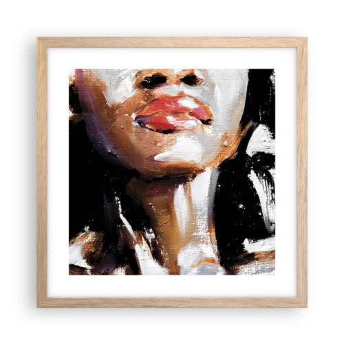 Poster in einem Rahmen aus heller Eiche - Stolz ohne Vorurteile - 40x40 cm