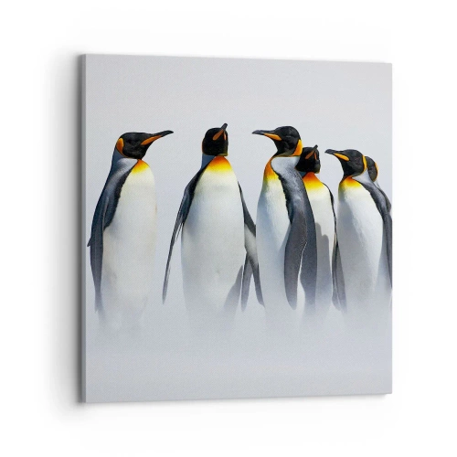 Bild auf Leinwand - Leinwandbild - Treffen in Abendkleidern - 70x70 cm