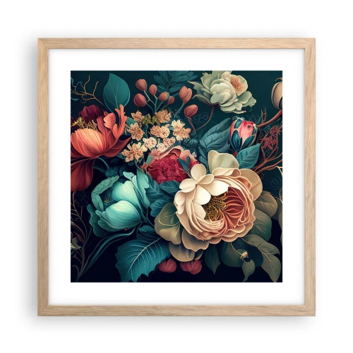 Poster in einem Rahmen aus heller Eiche - Charme des 19. Jahrhunderts - 40x40 cm