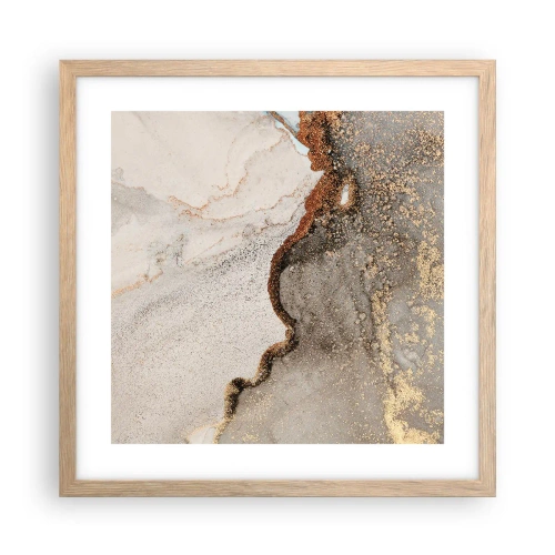 Poster in einem Rahmen aus heller Eiche - An der Grenze der Farben - 40x40 cm