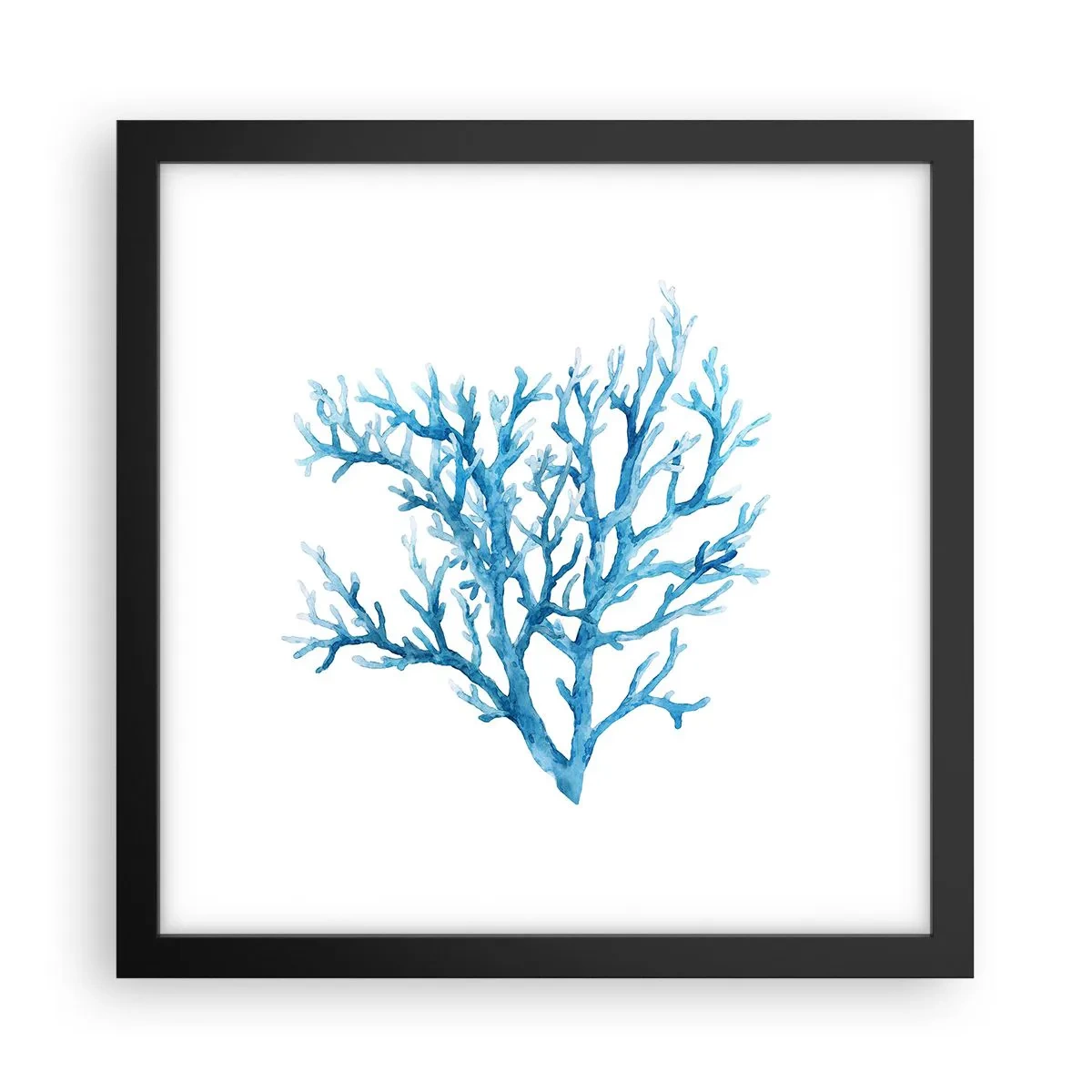 Poster in einem schwarzem Rahmen - Nautisches Filigran - 30x30 cm