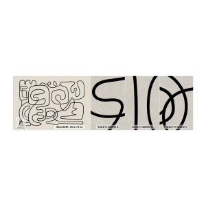 Fototapeten Muster Premium Sand - Folge der Spur - Abstraktion, Stück, Lineart - 100x30 cm