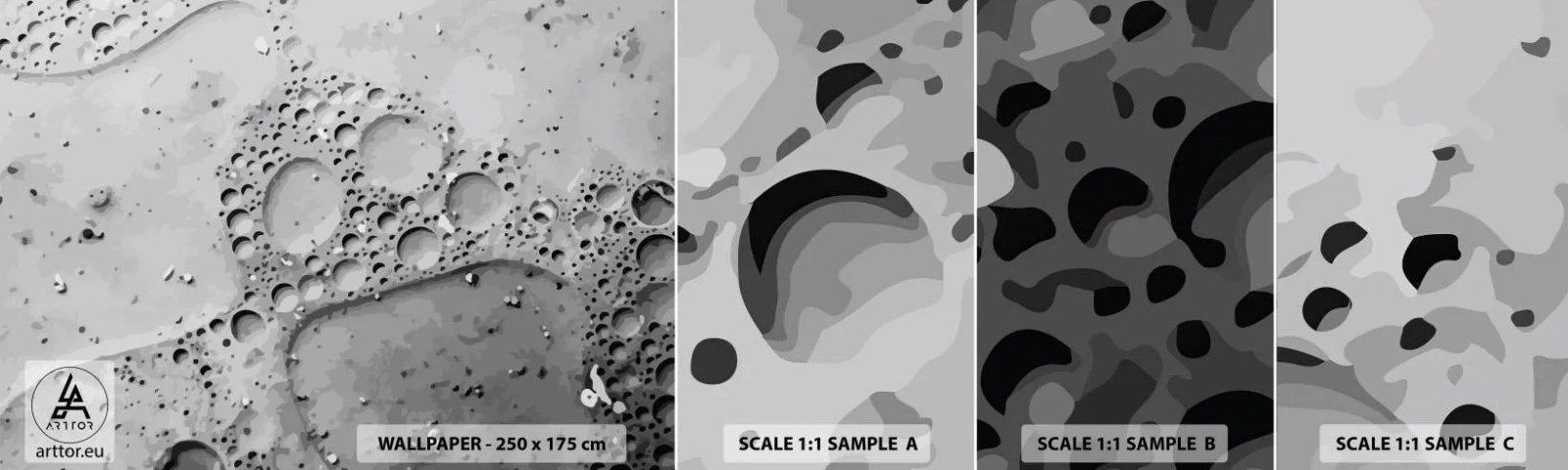 Fototapeten Muster Selbstklebend Deluxe Sticker - Schaumpfad - Komposition, Stück, Grafik - 100x30 cm