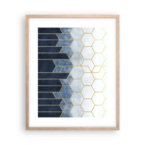 Poster in einem Rahmen aus heller Eiche - Komposition im synkopischen Rhythmus - 40x50 cm