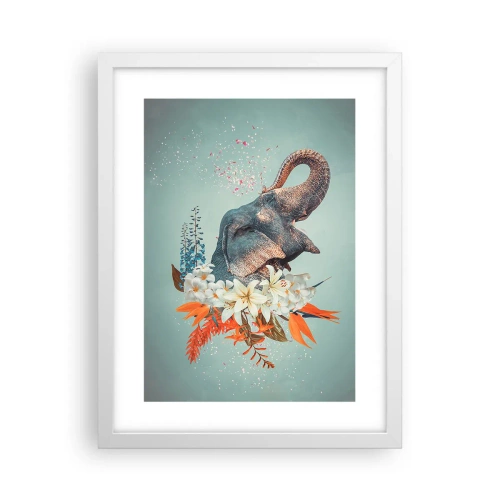 Poster in einem weißen Rahmen - Freudenschrei - 30x40 cm