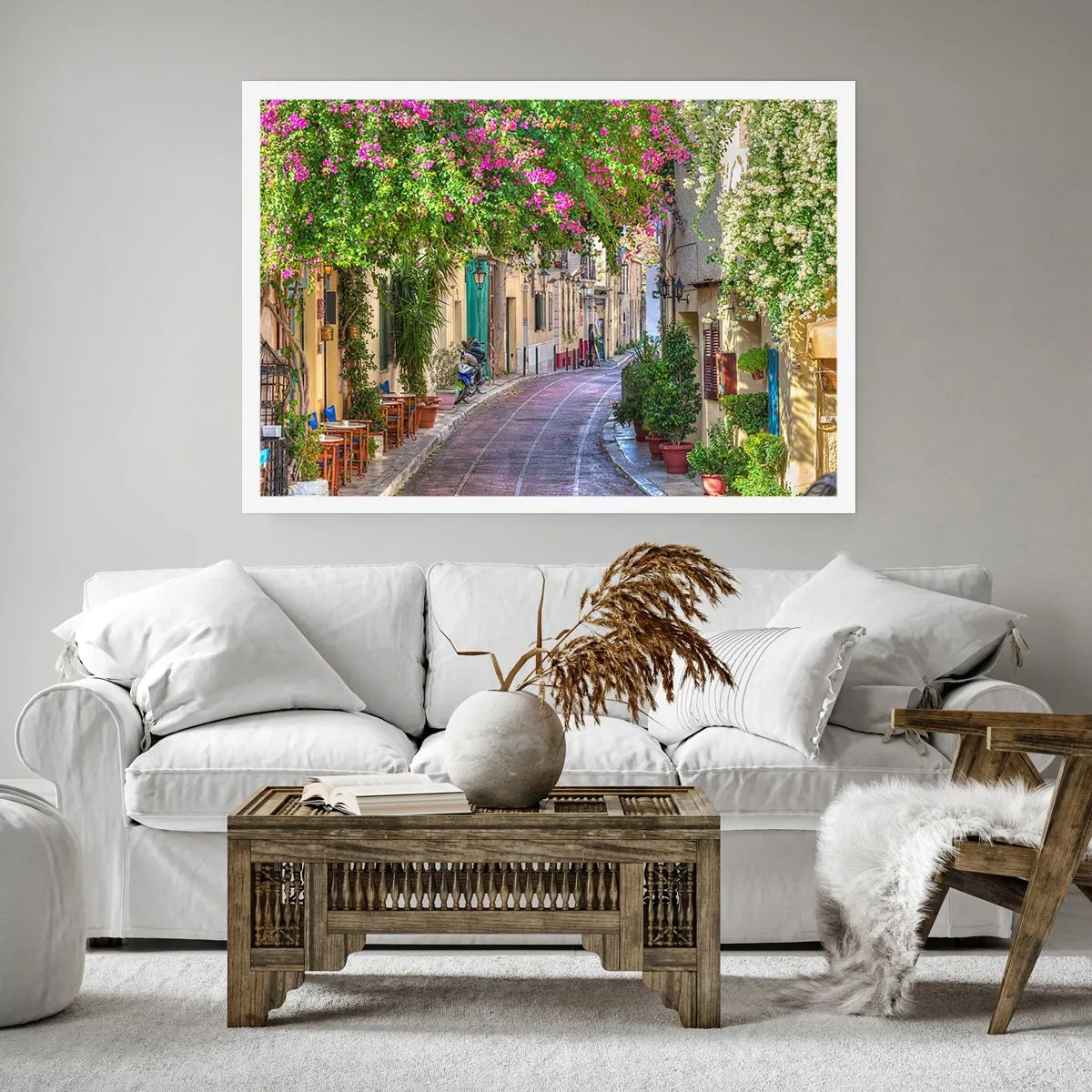 Poster - Blühende Gasse - 40x30 cm