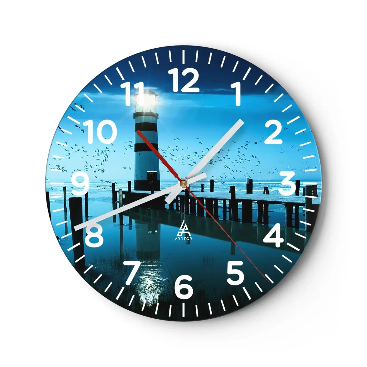 Wanduhr - Glasuhr - Und du hast keine Angst vor der Dunkelheit - 40x40 cm