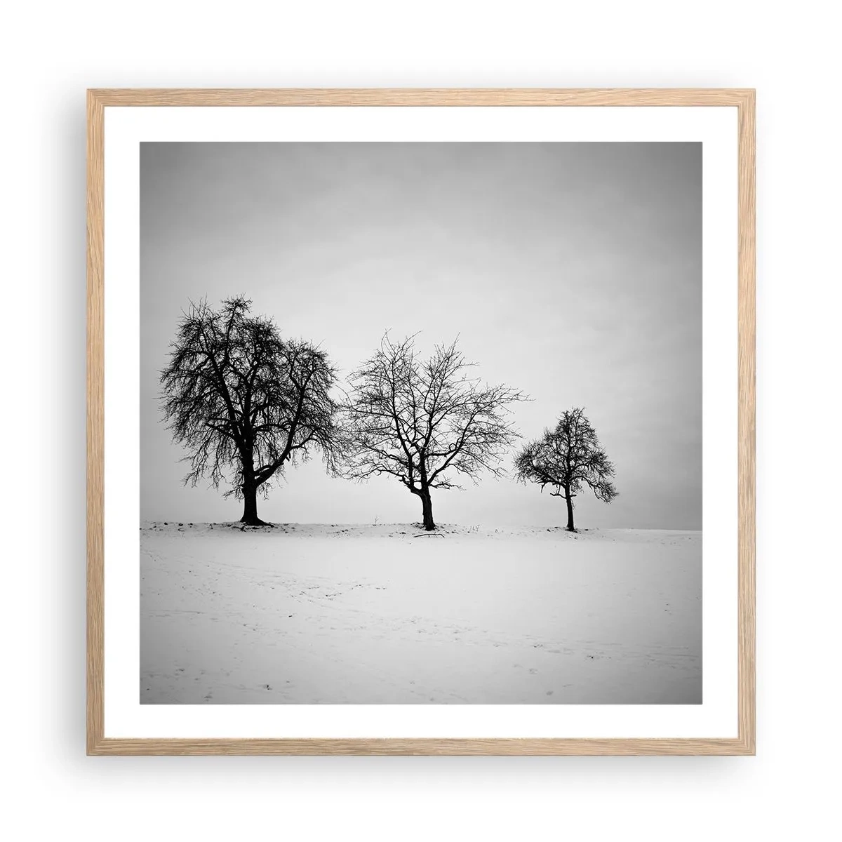 Poster in einem Rahmen aus heller Eiche - Wovon träumen sie? - 60x60 cm