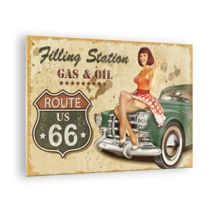 Glasbild - Bild auf glas - Die wunderbaren 40er - 70x50cm - Die großen Jahre der 40er. - Moderne Wanddekoration für Wohnzimmer und Schlafzimmer ARTTOR