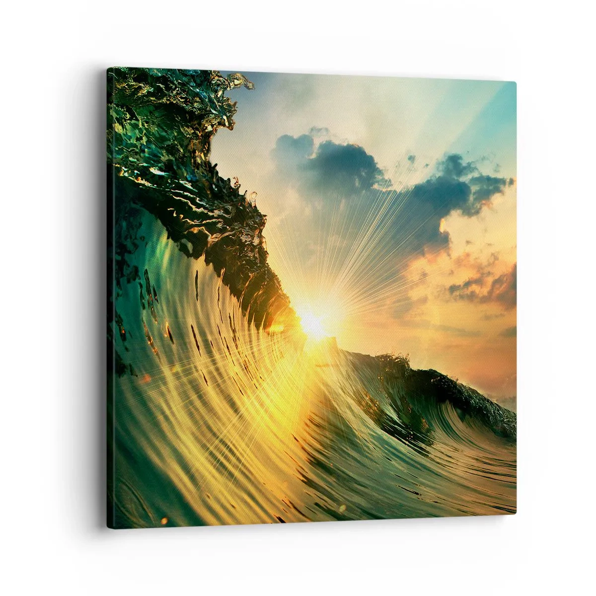 Bild auf Leinwand - Leinwandbild - Surfer, wo bist du? - 40x40 cm