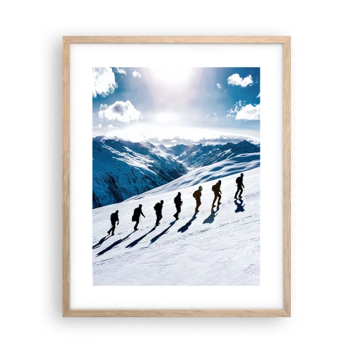 Poster in einem Rahmen aus heller Eiche - Das Team der Eroberer - 40x50 cm