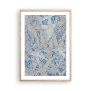 Poster in einem Rahmen aus heller Eiche - In einem blaugrauen Labyrinth - 50x70 cm