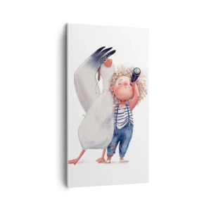 Bild auf Leinwand - Leinwandbild - Toller Reiseplan - 45x80 cm