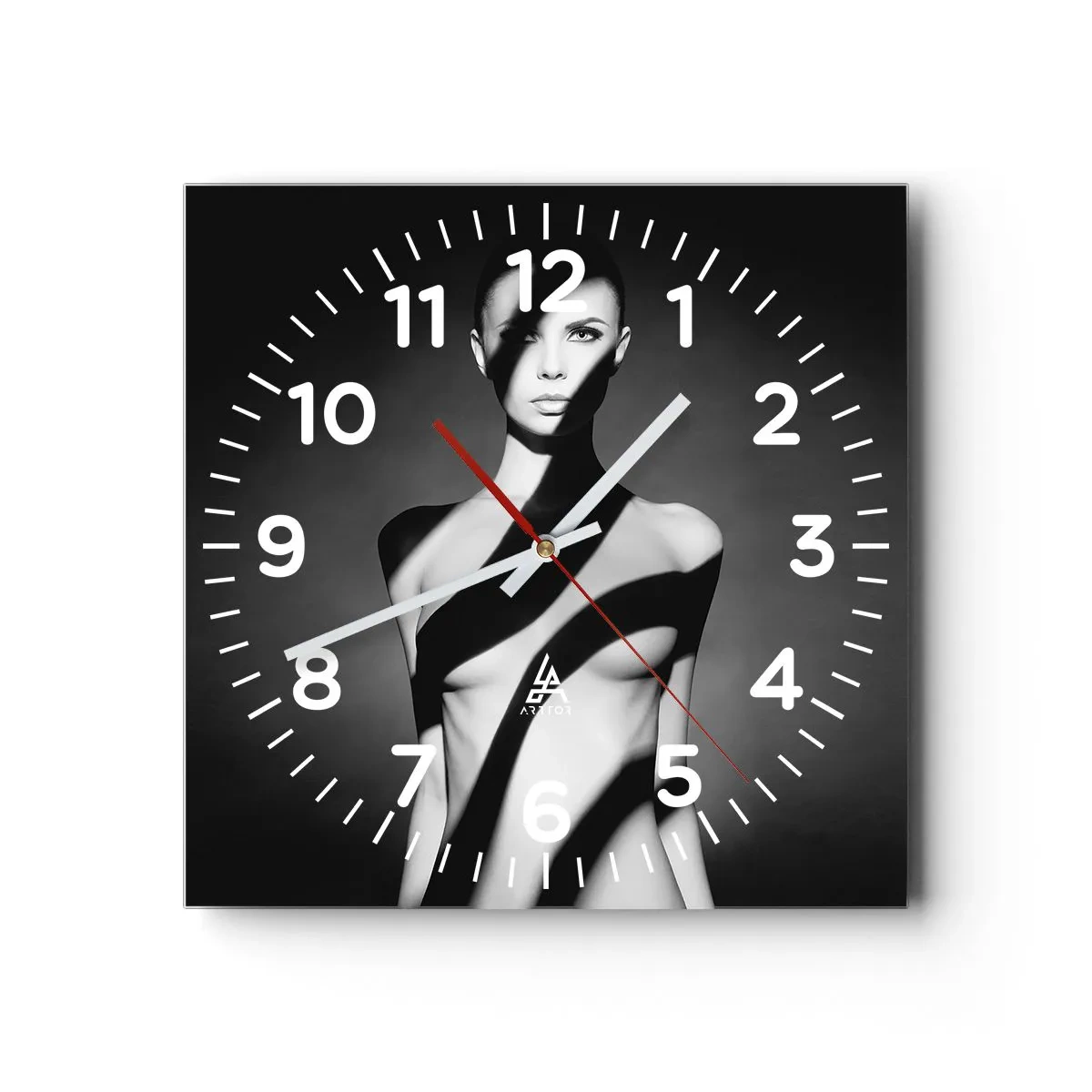 Wanduhr - Glasuhr - In Glanz und Schatten - 40x40 cm