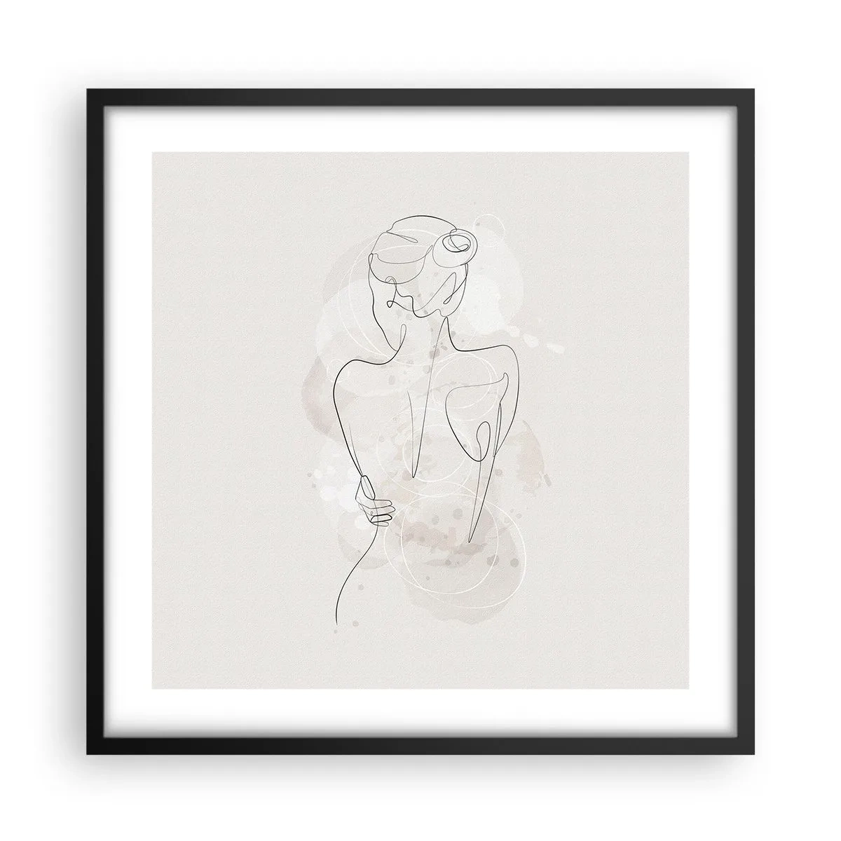 Poster in einem schwarzem Rahmen - Wie ein sensibles Instrument - 50x50 cm