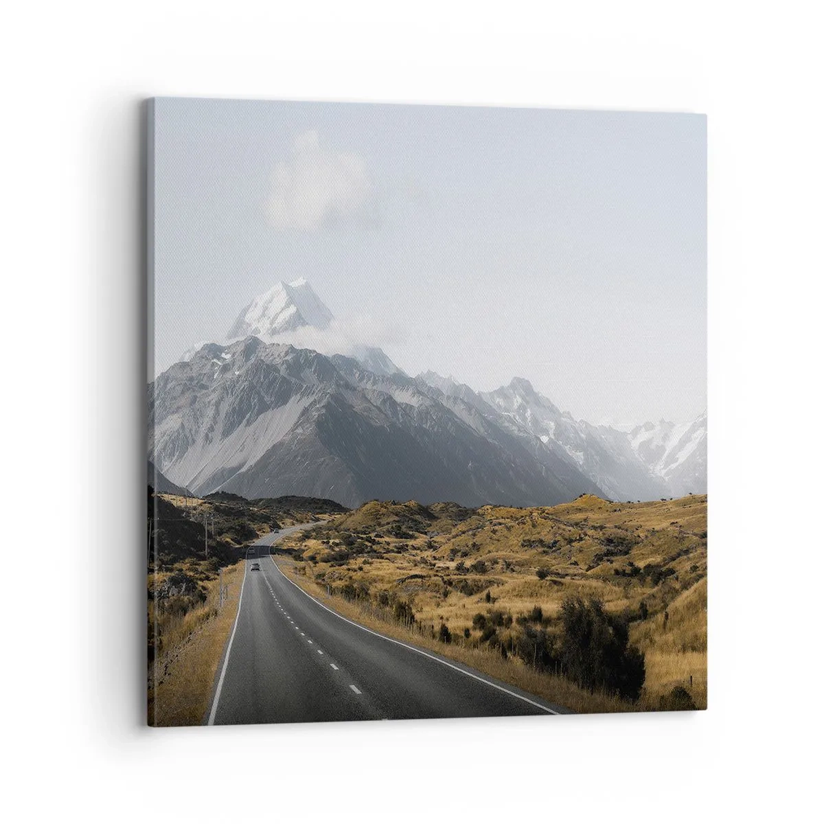 Bild auf Leinwand - Leinwandbild - Der Weg ins Herz der Berge - 70x70 cm