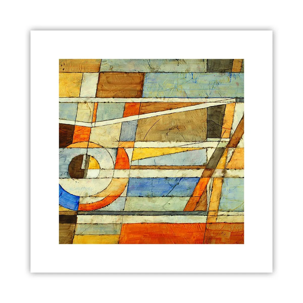 Poster - Kubismus auf der Baustelle - 30x30 cm