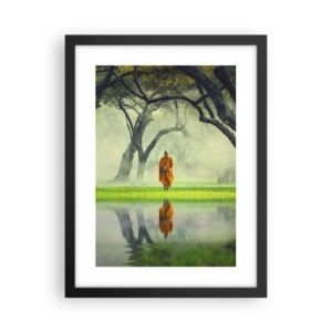 Poster in einem schwarzem Rahmen - Auf dem Weg zur Erleuchtung - 30x40 cm