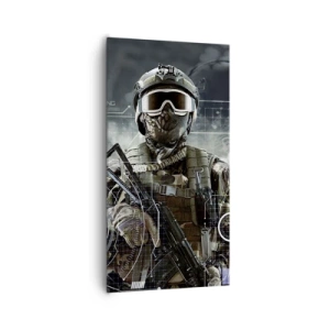 Bild auf Leinwand - Leinwandbild - Macht zu Macht - 65x120 cm