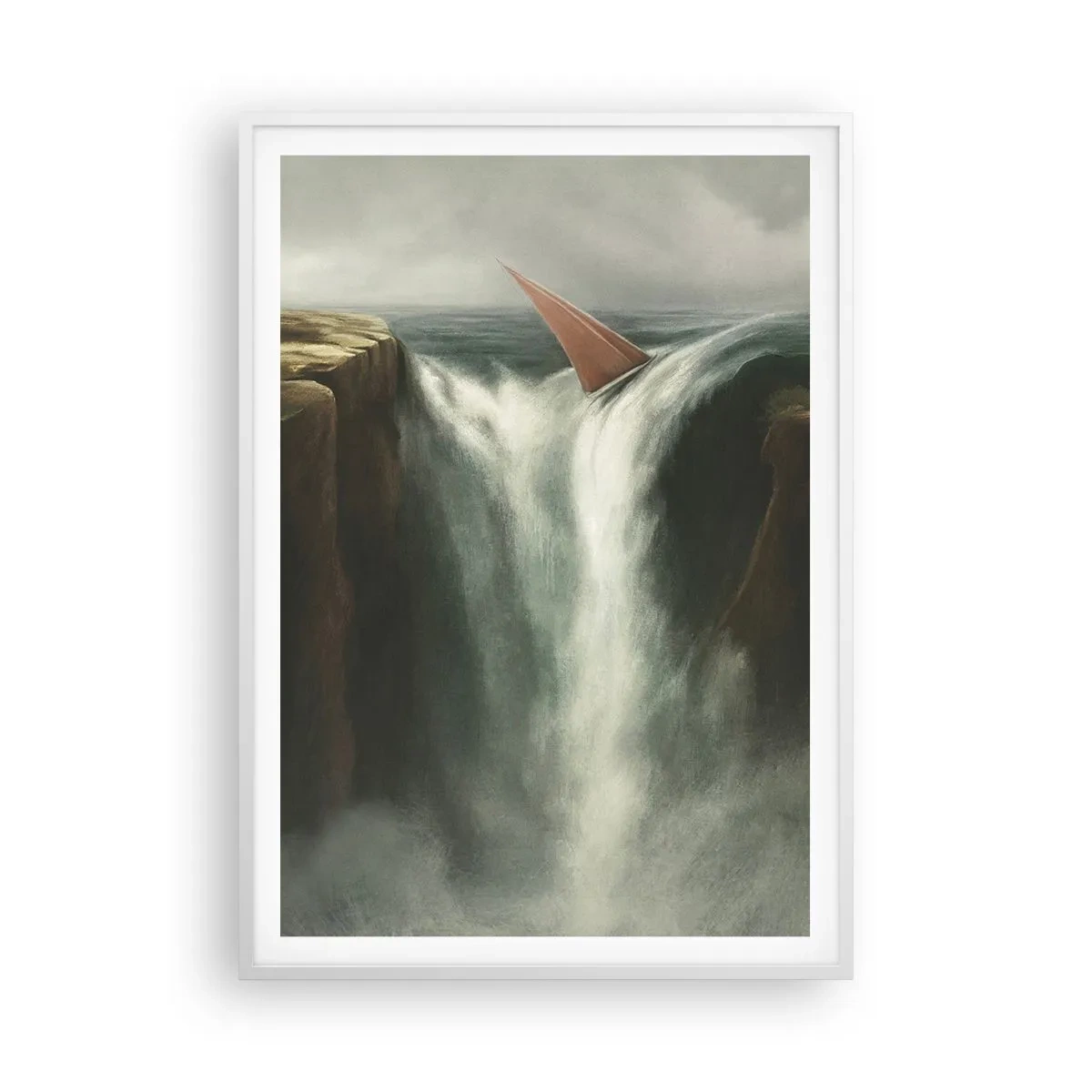 Poster in einem weißen Rahmen - Warnung des Lebens - 70x100 cm