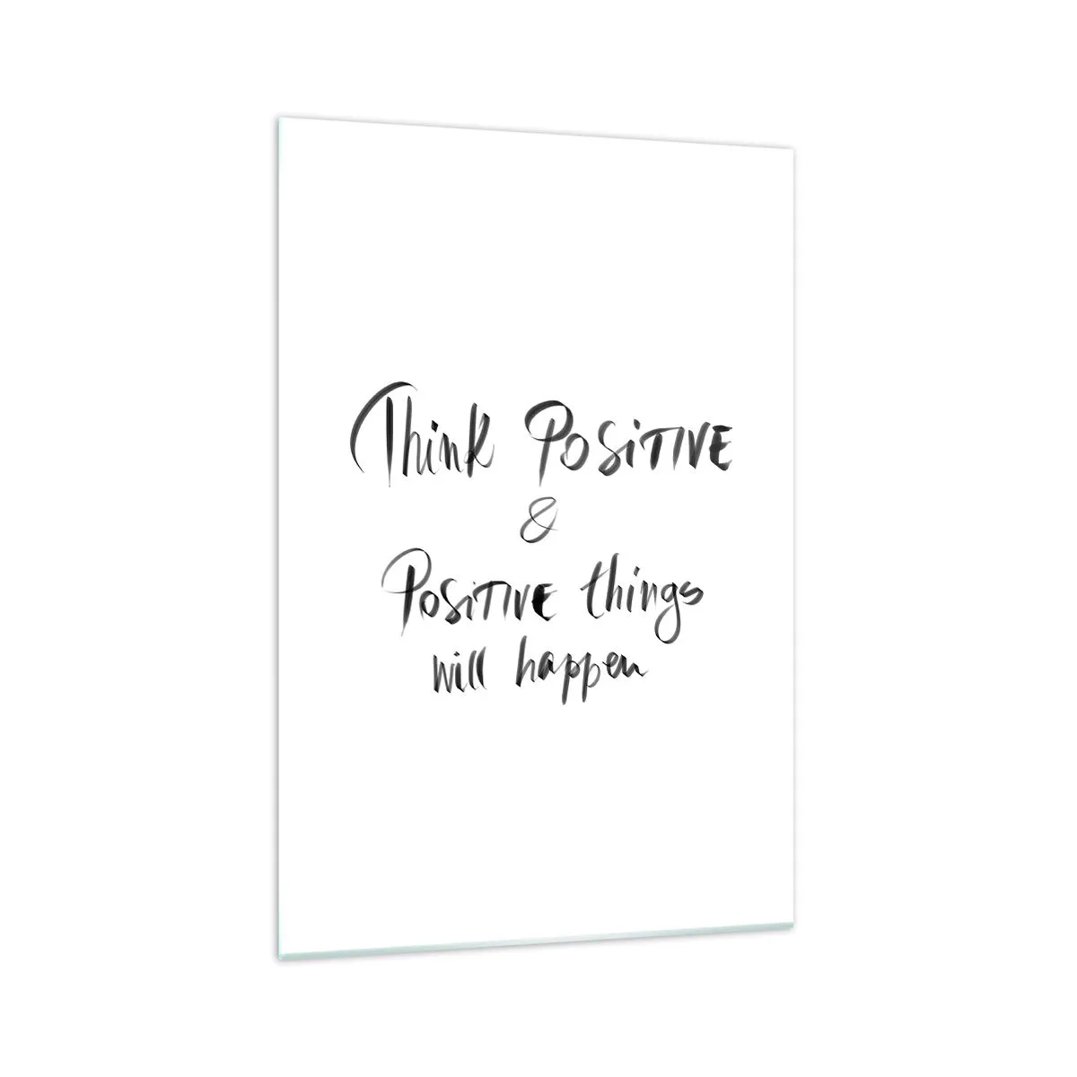 Glasbild - Bild auf glas - Inspirierender Schriftzug in Schwarz auf weißem Hintergrund - 70x100cm - Wie soll man leben? - Moderne Wanddekoration für Wohnzimmer und Schlafzimmer ARTTOR