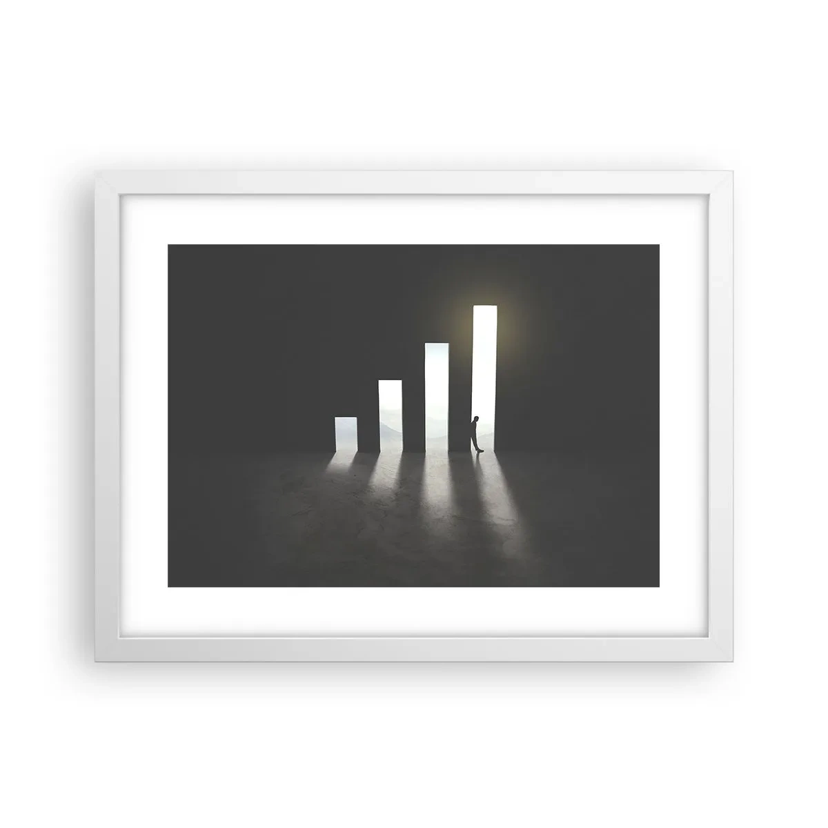 Poster in einem weißen Rahmen - Erfolg – ​​Impression - 40x30 cm