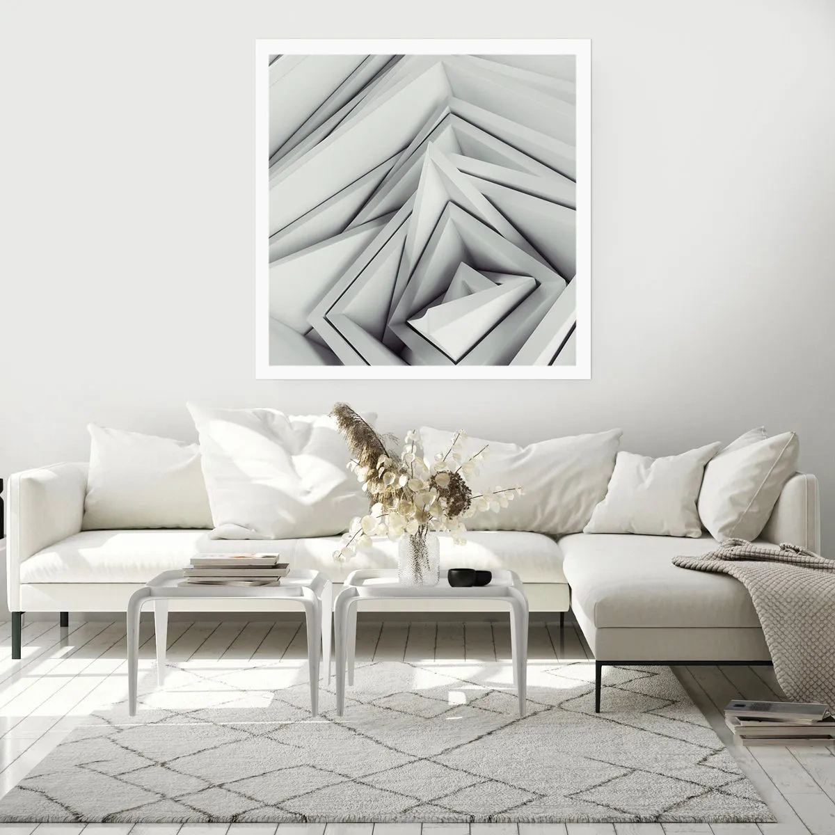 Poster - Spitzwinklige Knospen - 60x60 cm