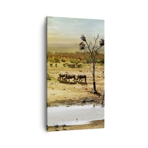 Bild auf Leinwand - Leinwandbild - Ein Fluss floss aus Eden ... - 45x80 cm