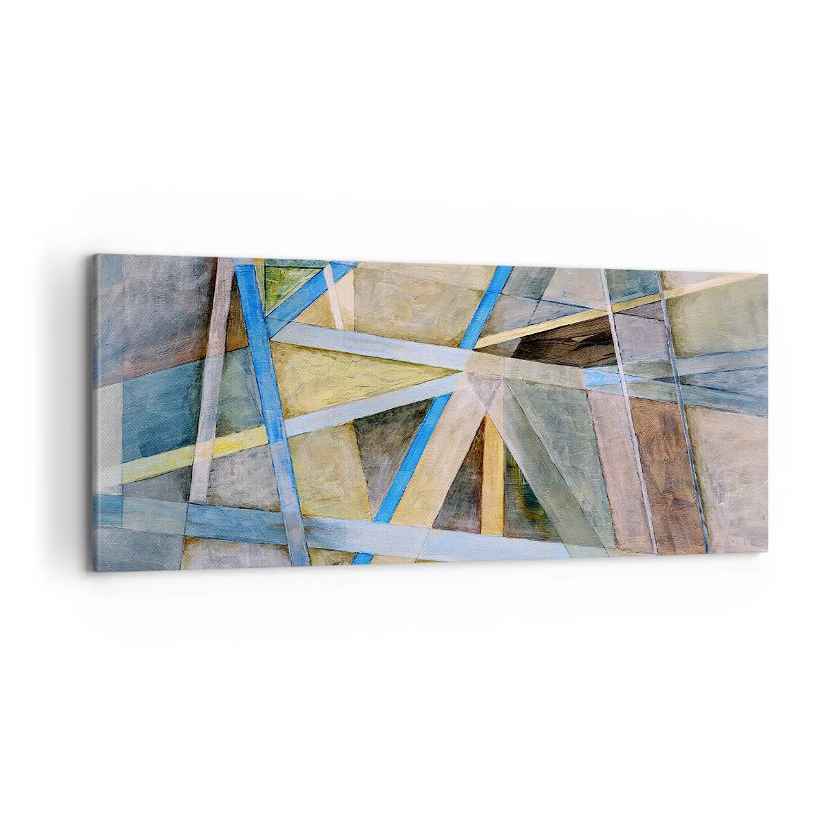 Bild auf Leinwand - Leinwandbild - Gerade oder diagonal? - 100x40 cm