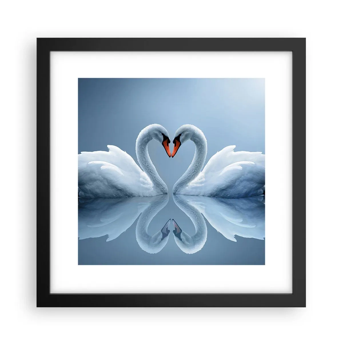 Poster in einem schwarzem Rahmen - Zeit für die Liebe - 30x30 cm