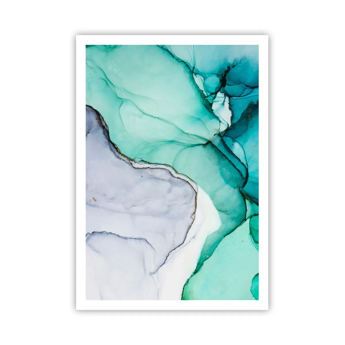 Poster - Eine Studie in Türkis - 70x100 cm