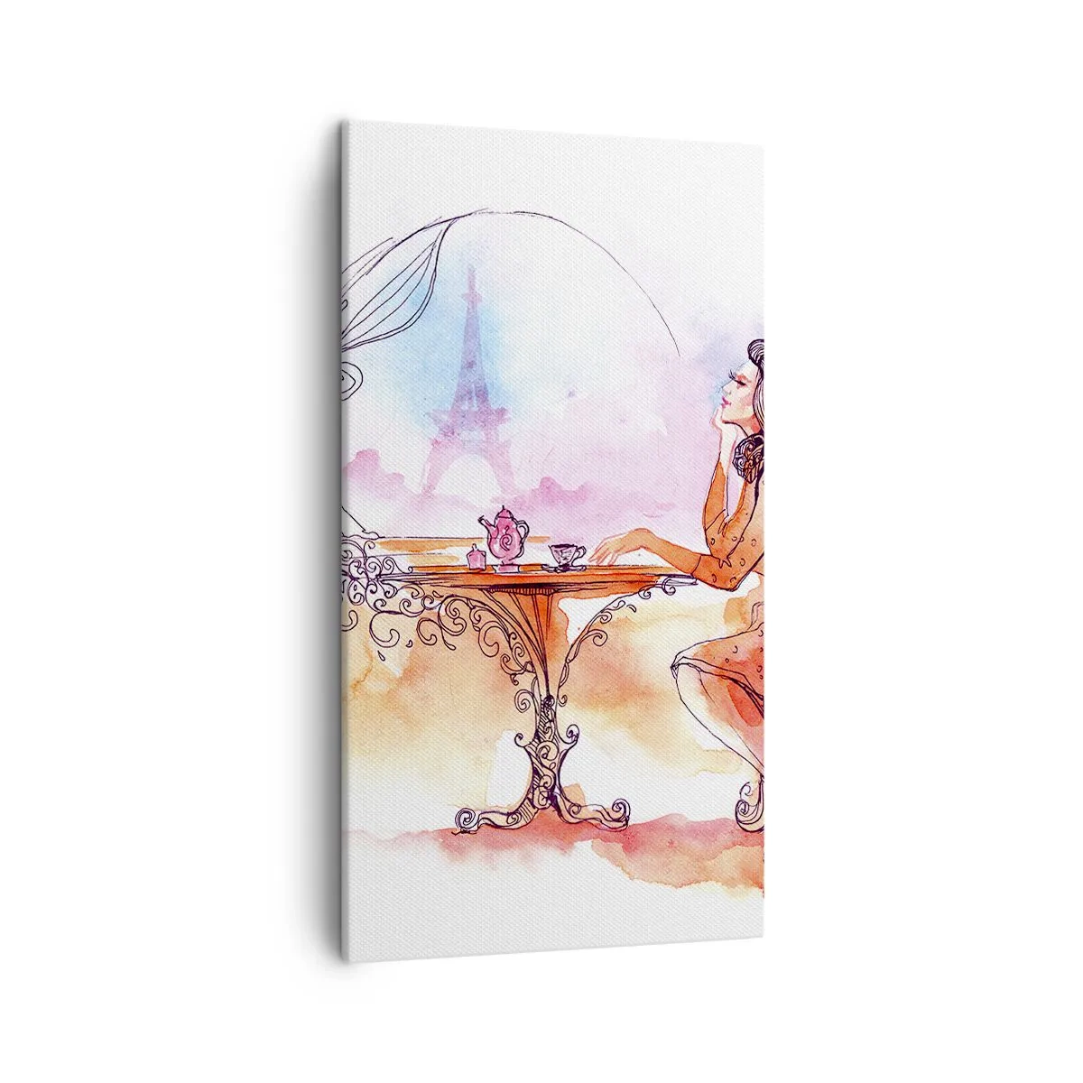 Bild auf Leinwand - Leinwandbild - Pariser Chic - 45x80 cm