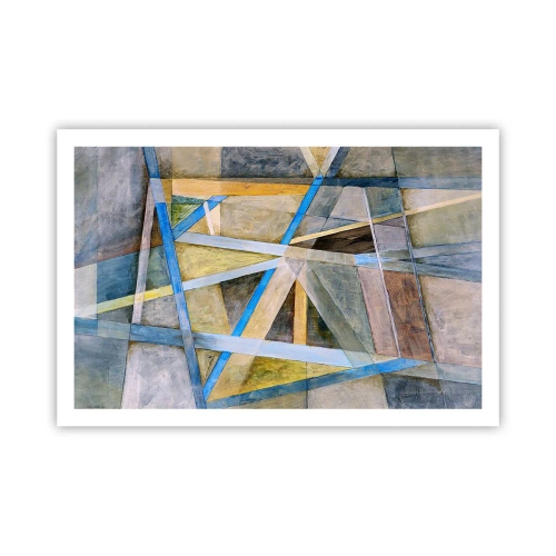 Poster - Gerade oder diagonal? - 91x61 cm