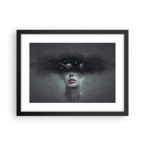 Poster in einem schwarzem Rahmen - Und die Planeten spielen verrückt ... - 40x30 cm