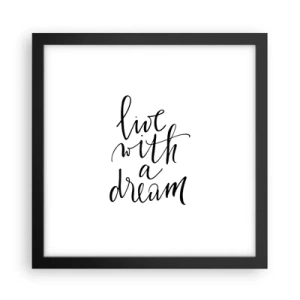 Poster in einem schwarzem Rahmen - Na sicher - 30x30 cm