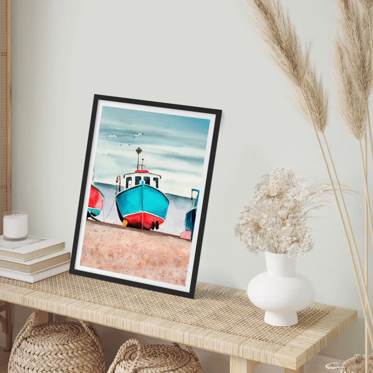 Poster in einem schwarzem Rahmen - Bereit zum Fang - 61x91 cm