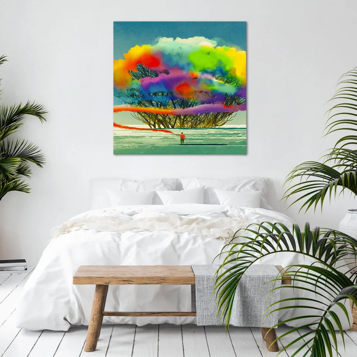 Bild auf Leinwand - Leinwandbild - Erwecke diese Welt zum Leben - 70x70 cm