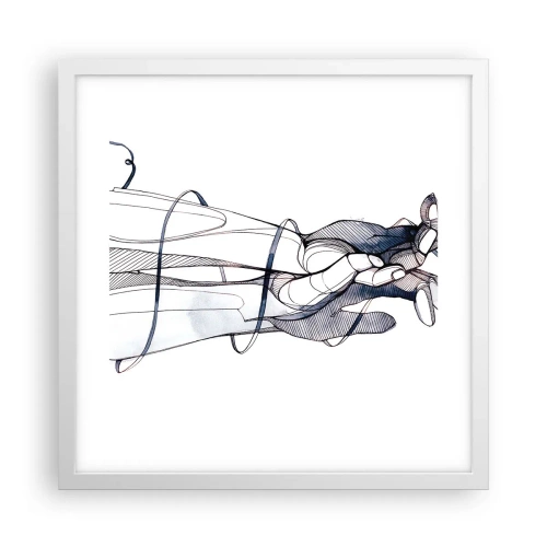 Poster in einem weißen Rahmen - Touch-Studie - 40x40 cm